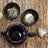 Herbal Black Glaze Teapot Set - Pot & Two Cups